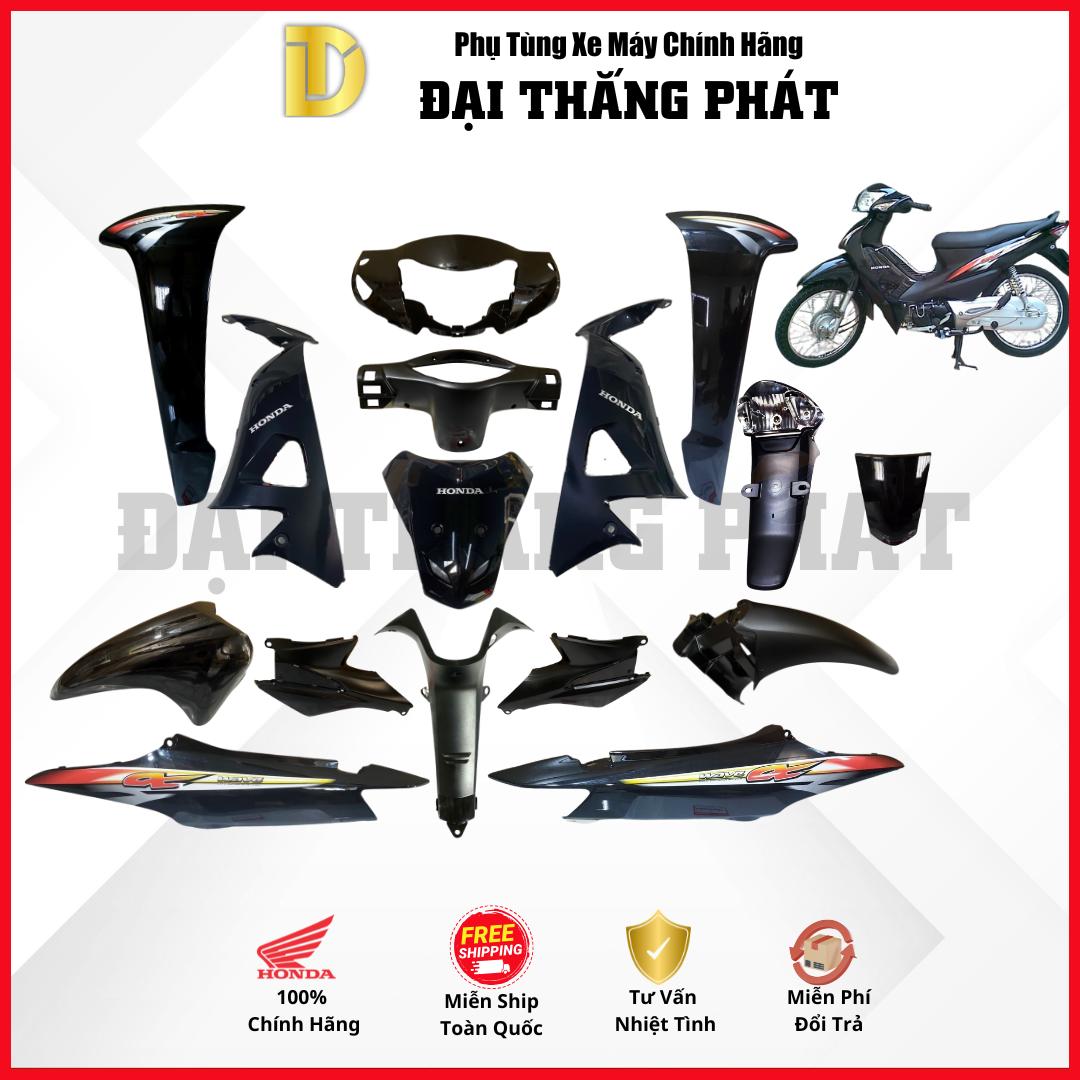 (Có bán lẻ) Dàn áo Wave Alpha 100cc năm 2008 Màu Đen NH-A69 chính hãng Honda