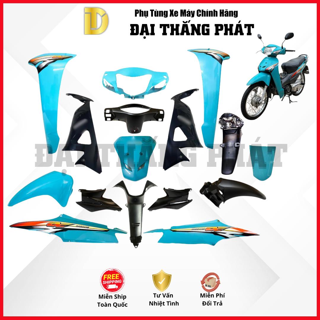 (Có bán lẻ) Dàn áo Wave Alpha 100cc năm 2008 Màu Xanh BG-132M chính hãng Honda