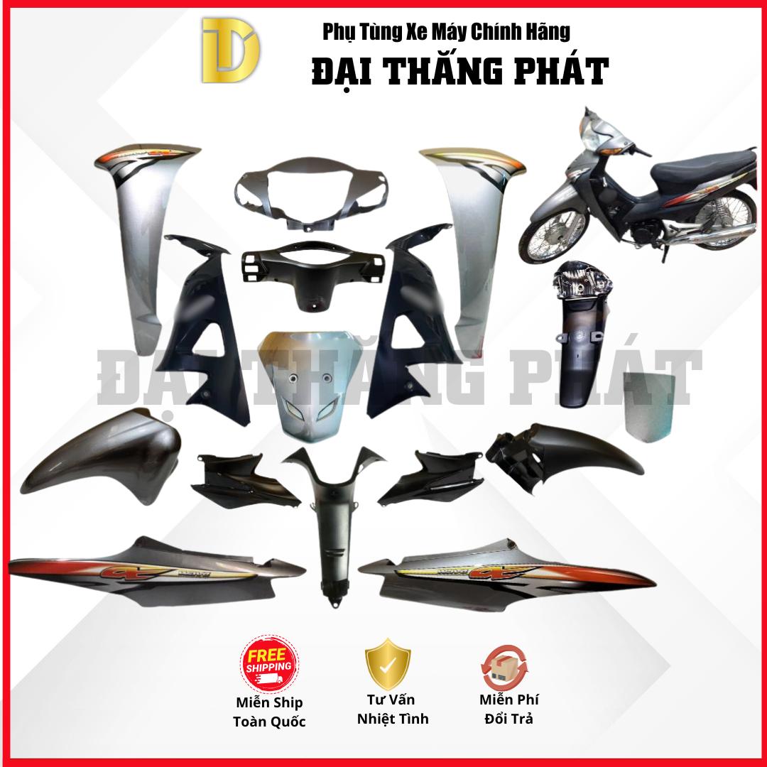 (Có bán lẻ) Dàn áo Wave Alpha 100cc năm 2008 Màu Xám NH-A62M chính hãng Honda