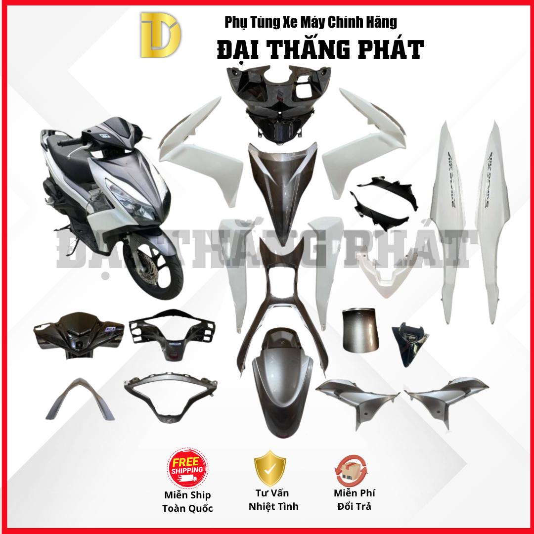 (Có bán lẻ) Dàn áo xe Air Blade 125cc K27 năm 2012 màu Trắng Xám – NHA62X chính hãng Honda
