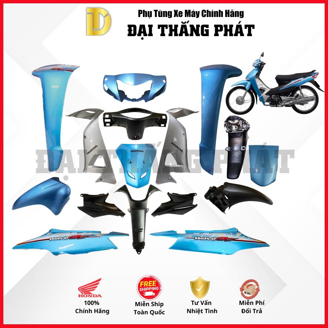 (Có bán lẻ) Dàn áo Wave Alpha 100cc năm 2011 Màu Xanh nhạt B-203 chính hãng Honda