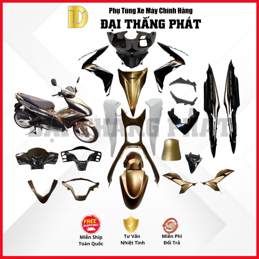 (Có bán lẻ) Dàn áo xe Air Blade 125cc K27 năm 2012 màu Vàng Đen Trắng – Y208 chính hãng Honda