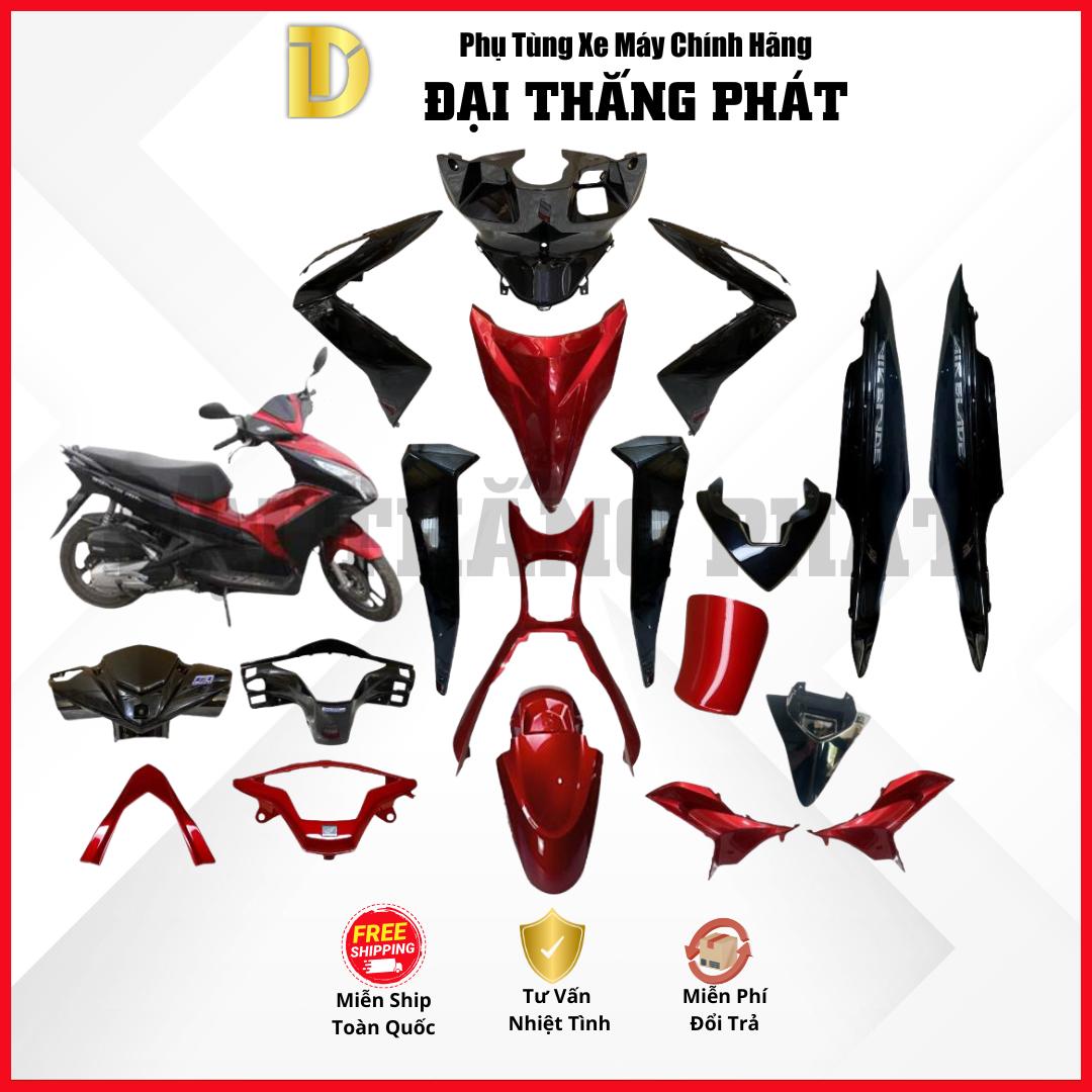 (Có bán lẻ) Dàn áo xe Air Blade 125cc K27 năm 2014 màu Đỏ Đen – R340 chính hãng Honda