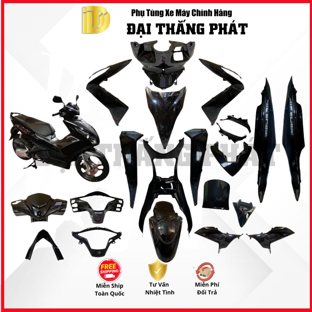 (Có bán lẻ) Dàn áo xe Air Blade 125cc K27 năm 2014 màu Đen – NHB25 chính hãng Honda