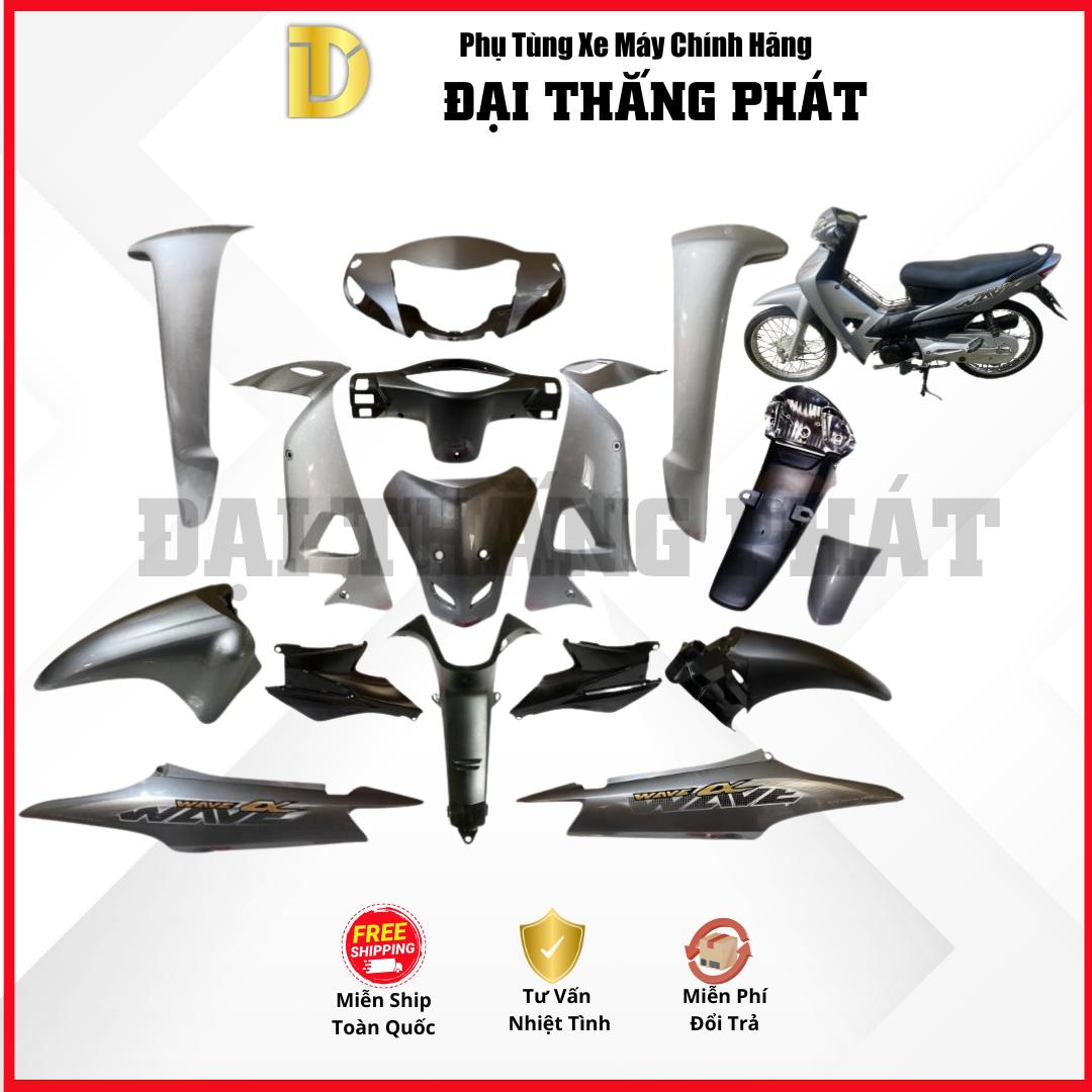 (Có bán lẻ) Dàn áo Wave Alpha 100cc năm 2013 Màu Xám NH-262 chính hãng Honda