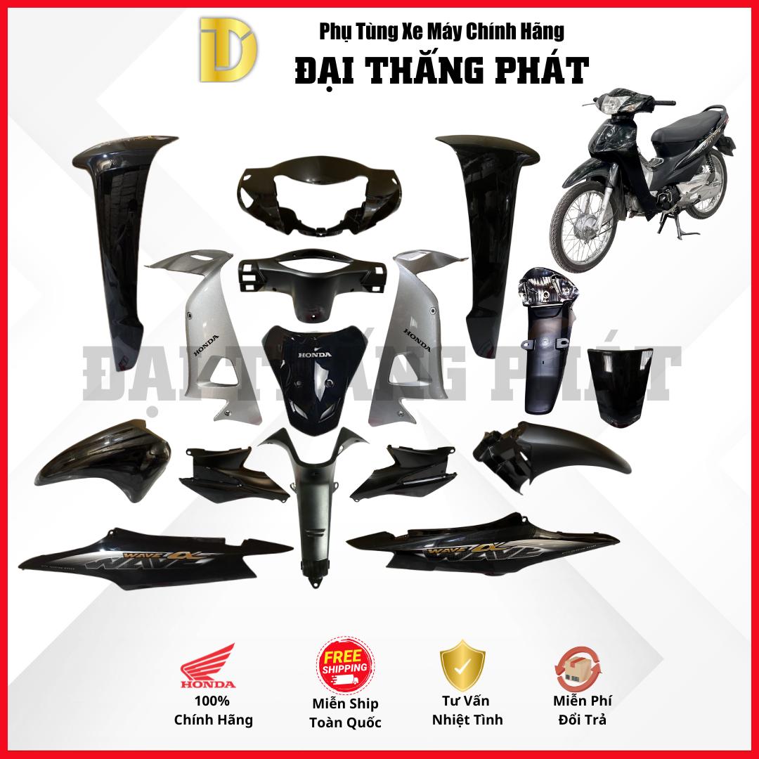 (Có bán lẻ) Dàn áo Wave Alpha 100cc năm 2013 Màu Đen NH-B25 chính hãng Honda