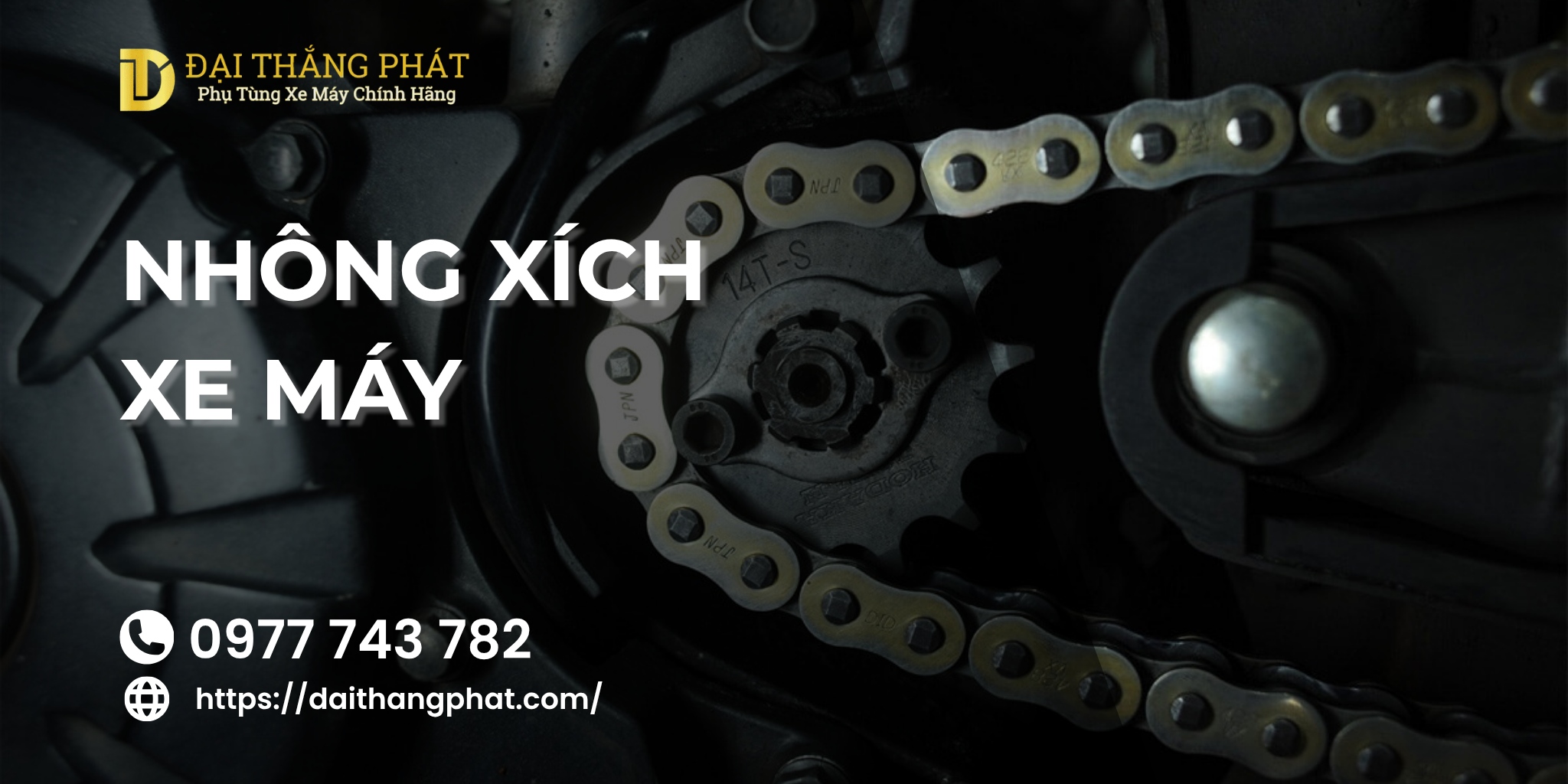 Nhông xích xe máy chính hãng: giá và khi nào cần thay