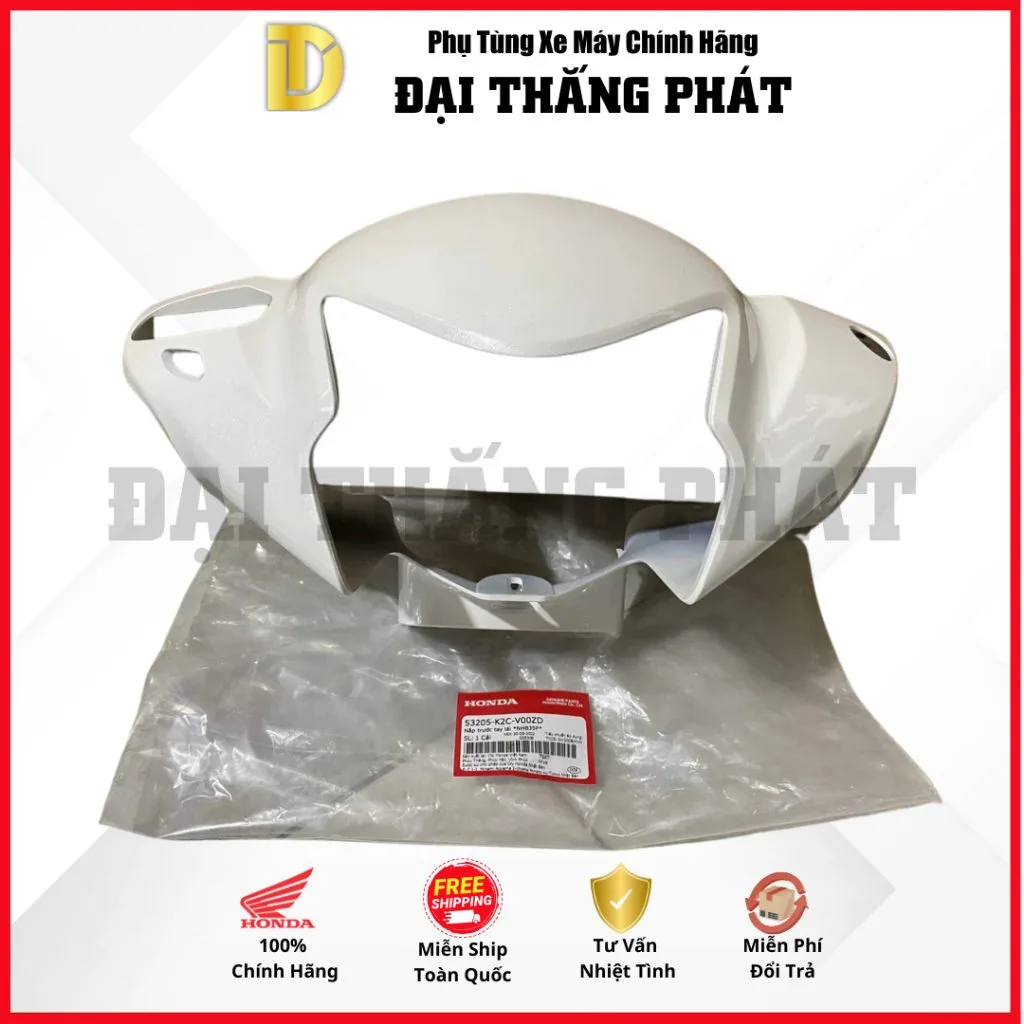 (Có bán lẻ) Dàn áo Vision 110cc (2021) K2C màu Trắng NHB35P phiên bản tiêu chuẩn chính hãng Honda