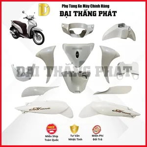 (Có bán lẻ) Dàn áo xe SH Mode năm 2015 – màu Trắng Nâu – NHB35N chính hãng Honda