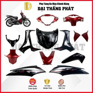 (Có bán lẻ) Dàn áo Future 125cc KYZ (2014-2015) – Màu Đen đỏ – NH-B25K chính hãng Honda
