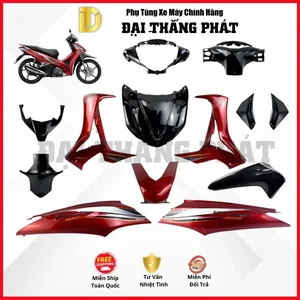 (Có bán lẻ) Dàn áo Future 125cc KYZ (2014-2015) – Màu Đỏ ghi đậm – R340 chính hãng Honda