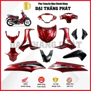 (Có bán lẻ) Dàn áo Future 125cc KYZ (2016-2017) – Màu Đỏ ghi đậm – R340 chính hãng Honda