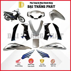 (Có bán lẻ) Dàn áo xe Future Neo năm 2005 màu Bạc đen – NH411M chính hãng Honda