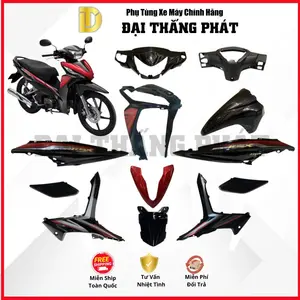 (Có bán lẻ) Dàn áo xe Wave RSX 110cc K03 (2014-2015) – màu Đen Đỏ – NHB25K chính hãng Honda