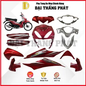 (Có bán lẻ) Dàn áo xe Wave RSX 110cc năm 2009 – màu Đỏ – R313C chính hãng Honda