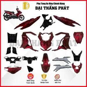 (Có bán lẻ) Dàn áo xe Air Blade 125cc K2Z/K3A (4Val) năm 2025 màu Đỏ Đen Bạc -R368C- phiên bản Thể thao chính hãng Honda