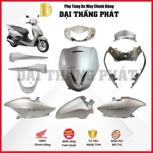 (Có bán lẻ) Dàn áo xe Lead 110cc GGE (2009-2010-2011-2012) màu Bạc Đen – NH411 chính hãng Honda