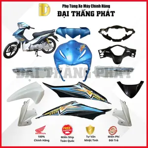 (Có bán lẻ) Dàn áo xe Wave RS 110cc năm 2010 – màu Xanh nhạt tem sao – B203M chính hãng Honda