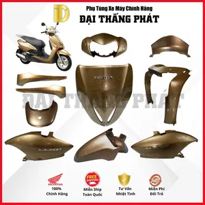 (Có bán lẻ) Dàn áo xe Lead 110cc GGE (2009-2010-2011-2012) màu Vàng đồng – Y208M chính hãng Honda