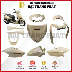 (Có bán lẻ) Dàn áo xe Lead 110cc GGE (2009-2010-2011-2012) màu Vàng nhạt đen – YR299 chính hãng Honda