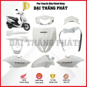 (Có bán lẻ) Dàn áo xe Lead 110cc GGE (2009-2010-2011-2012) màu Trắng ánh xanh – NHA96 chính hãng Honda