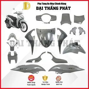 (Có bán lẻ) Dàn áo xe SH Mode 125cc K1N năm 2022 – màu Xám xi măng – NHC60 – Bản Cao cấp – Phanh CBS chính hãng Honda