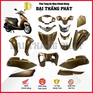 (Có bán lẻ) Dàn áo xe Lead 125cc (2013-2015) màu Vàng đồng – Y208 chính hãng Honda