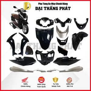 (Có bán lẻ) Dàn áo xe Lead 125cc (2016-2017-2018) màu Đen nâu bạc – NHB25 chính hãng Honda