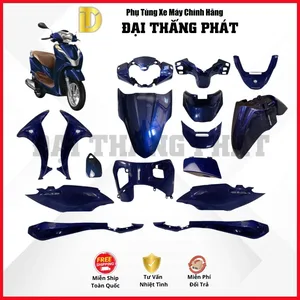 (Có bán lẻ) Dàn áo xe Lead 125cc (2016-2017-2018) màu Xanh lam – PB403P chính hãng Honda