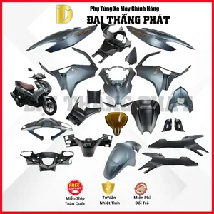 (Có bán lẻ) Dàn áo xe Air Blade 160cc K2Z/K3A (4Val) (2023-2024) màu Xanh Xám Đen -NHC34M- bản Đặc biệt chính hãng Honda
