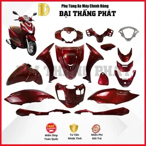 (Có bán lẻ) Dàn áo xe Lead 125cc K2T năm 2022 màu Đỏ Nâu – R350C – Phiên bản cao cấp chính hãng Honda