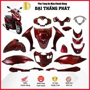 (Có bán lẻ) Dàn áo xe Lead 125cc K2T năm 2022 màu Đỏ Đậm – R350C – Phiên bản tiêu chuẩn chính hãng Honda