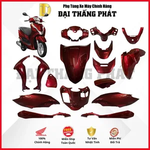 (Có bán lẻ) Dàn áo xe Lead 125cc (2016-2017-2018) màu Đỏ – R368C chính hãng Honda