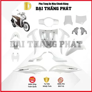 (Có bán lẻ) Dàn áo xe SH Mode 125cc K1N năm 2020 – màu Trắng Nâu – NHB35P – Bản Thời trang – Phanh ABS chính hãng Honda