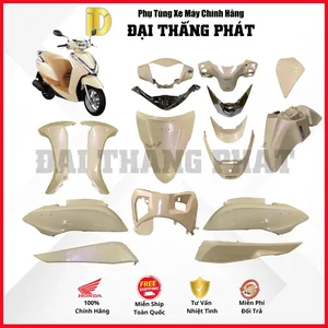 (Có bán lẻ) Dàn áo xe Lead 125cc (2013-2015) màu Vàng nhạt – YR299U chính hãng Honda