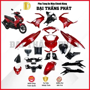 (Có bán lẻ) Dàn áo xe Air Blade 125cc K2Z/K3A (4Val) (2023-2024) màu Đỏ Đen phiên bản Tiêu chuẩn chính hãng Honda