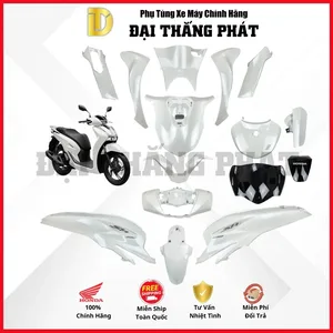 (Có bán lẻ) Dàn áo xe SH 160cc (2023) K0R màu Trắng đen – NHB35 – Phiên bản tiêu chuẩn chính hãng Honda