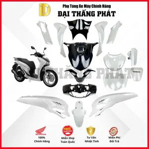 (Có bán lẻ) Dàn áo xe SH 125cc (2024) K0R màu Trắng đen – NHB35 – Phiên bản cao cấp chính hãng Honda