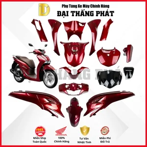 (Có bán lẻ) Dàn áo xe SH 160cc (2023) K0R màu Đỏ đen nâu – R368 – Phiên bản cao cấp chính hãng Honda