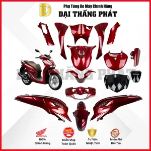 (Có bán lẻ) Dàn áo xe SH 125cc (2023) K0R màu Đỏ đen nâu – R368 – Phiên bản cao cấp chính hãng Honda