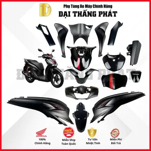 (Có bán lẻ) Dàn áo xe SH 125cc (2023) K0R màu Đen nhám tem đỏ – NHA76 – Phiên bản đặc biệt chính hãng Honda