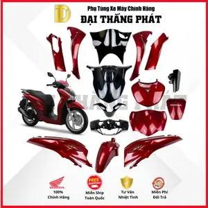 (Có bán lẻ) Dàn áo xe SH 160cc (2024) K0R mà Đỏ Đen R368 phiên bản Cao Cấp chính hãng Honda