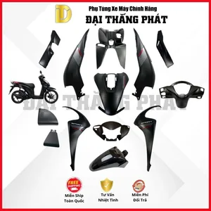 (Có bán lẻ) Dàn áo Vision 110cc năm 2025 K2C màu Đen nhám tem đỏ – NHA76 – phiên bản thể thao chính hãng Honda