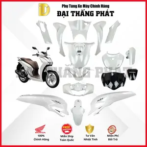 (Có bán lẻ) Dàn áo xe SH 125cc (2023) K0R màu Trắng đen nâu – NHB35 – Phiên bản cao cấp chính hãng Honda