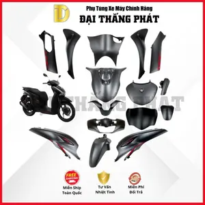 (Có bán lẻ) Dàn áo xe SH160cc (2024) K0R màu Đen Nhám NHA76 phiên bản đặc biệt chính hãng Honda