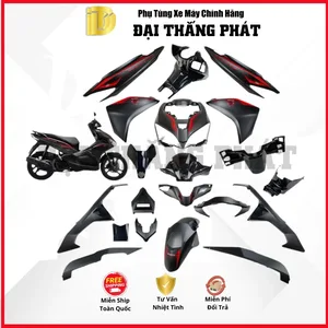 (Có bán lẻ) Dàn áo xe Air Blade 125cc (2015-2016) K66 màu Đen Mờ NHA76 chính hãng Honda