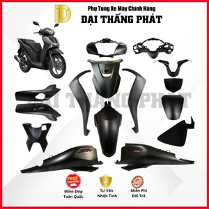 (Có bán lẻ) Dàn áo xe SH 125/150cc K77 (2016-2017-2018-2019) – màu Đen mờ – NHA76M chính hãng Honda