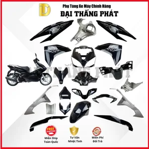 (Có bán lẻ) Dàn áo xe Air Blade 125cc (2018) K66 màu Đen Bạc NHB25 chính hãng Honda