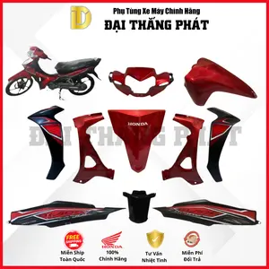 (Có bán lẻ) Dàn áo xe Blade Số K57 năm 2018 màu Đỏ đen – Phanh đĩa – Vành đúc – R340 chính hãng Honda