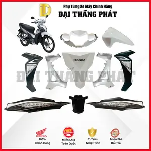 (Có bán lẻ) Dàn áo xe Blade Số K57 năm 2018 màu Trắng đen – Phanh đĩa – Vành đúc – NHB55 chính hãng Honda